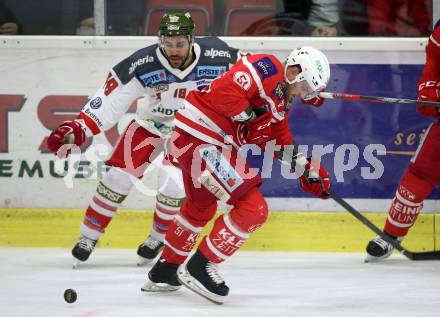 EBEL. Eishockey Bundesliga. KAC gegen 	HCB Suedtirol Alperia. Kevin Kapstad,  (KAC), Anton Bernard (Bozen). Klagenfurt, am 18.3.2018.
Foto: Kuess

---
pressefotos, pressefotografie, kuess, qs, qspictures, sport, bild, bilder, bilddatenbank