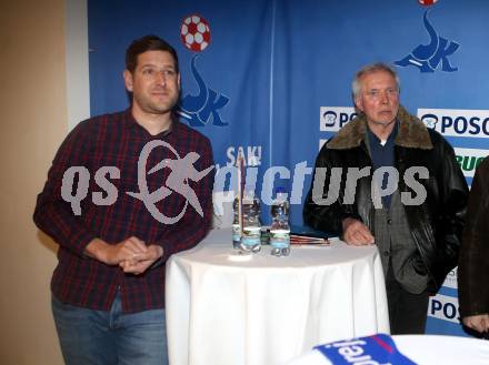 Fussball. Besuch des UEFA Praesidenten Aleksander Ceferin beim SAK.   Marko Liobnegger, Danilo Prusnik. Klagenfurt, am 23.3.2018.
Foto: Kuess
---
pressefotos, pressefotografie, kuess, qs, qspictures, sport, bild, bilder, bilddatenbank