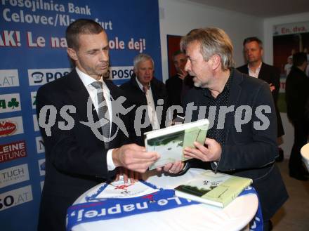 Fussball. Besuch des UEFA Praesidenten Aleksander Ceferin beim SAK.    Aleksander Ceferin, Marjan Velik. Klagenfurt, am 23.3.2018.
Foto: Kuess
---
pressefotos, pressefotografie, kuess, qs, qspictures, sport, bild, bilder, bilddatenbank