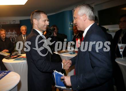 Fussball. Besuch des UEFA Praesidenten Aleksander Ceferin beim SAK.    Aleksander Ceferin, Marko Wieser. Klagenfurt, am 23.3.2018.
Foto: Kuess
---
pressefotos, pressefotografie, kuess, qs, qspictures, sport, bild, bilder, bilddatenbank
