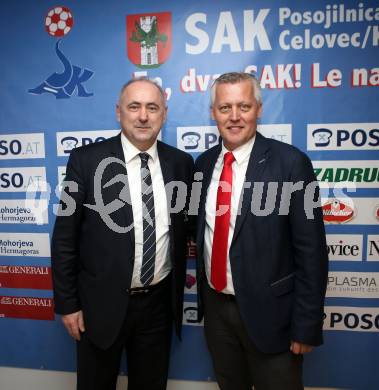 Fussball. Besuch des UEFA Praesidenten Aleksander Ceferin beim SAK.   Radenko Mijatovic, Marko Wieser. Klagenfurt, am 23.3.2018.
Foto: Kuess
---
pressefotos, pressefotografie, kuess, qs, qspictures, sport, bild, bilder, bilddatenbank