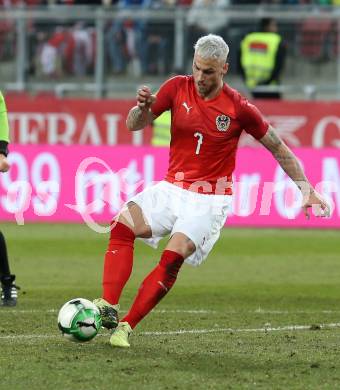 Fussball Laenderspiel. Oesterreich gegen Slowenien.Come together. Sport baut Bruecken.  Marko Arnautovic (Oesterreich). Klagenfurt, am 23.3.2018.
Foto: Kuess

---
pressefotos, pressefotografie, kuess, qs, qspictures, sport, bild, bilder, bilddatenbank