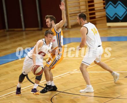Basketball 2. Bundesliga. Playdown. 2. Runde. Woerthersee Piraten gegen BBU Salzburg. Elvis Keric, Kunovjanek Maximilian (Piraten), Luka Milovac(Salzburg). Klagenfurt, am 24.3.2018.
Foto: Kuess
---
pressefotos, pressefotografie, kuess, qs, qspictures, sport, bild, bilder, bilddatenbank