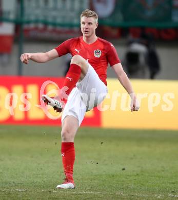 Fussball Laenderspiel. Oesterreich gegen Slowenien.Come together. Sport baut Bruecken. Martin Hinteregger  (Oesterreich). Klagenfurt, am 23.3.2018.
Foto: Kuess

---
pressefotos, pressefotografie, kuess, qs, qspictures, sport, bild, bilder, bilddatenbank