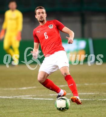 Fussball Laenderspiel. Oesterreich gegen Slowenien.Come together. Sport baut Bruecken.  Stefan Ilsanker (Oesterreich). Klagenfurt, am 23.3.2018.
Foto: Kuess

---
pressefotos, pressefotografie, kuess, qs, qspictures, sport, bild, bilder, bilddatenbank