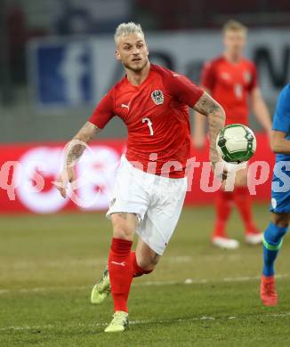 Fussball Laenderspiel. Oesterreich gegen Slowenien.Come together. Sport baut Bruecken. Marko Arnautovic  (Oesterreich). Klagenfurt, am 23.3.2018.
Foto: Kuess

---
pressefotos, pressefotografie, kuess, qs, qspictures, sport, bild, bilder, bilddatenbank