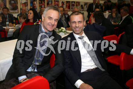 Fussball Laenderspiel. Oesterreich gegen Slowenien.Come together. Sport baut Bruecken. Benjamin Wakounig, Aleksander Ceferin (UEFA Praesident). Klagenfurt, am 23.3.2018.
Foto: Kuess

---
pressefotos, pressefotografie, kuess, qs, qspictures, sport, bild, bilder, bilddatenbank