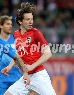 Fussball Laenderspiel. Oesterreich gegen Slowenien.Come together. Sport baut Bruecken.  Michael Gregoritsch (Oesterreich). Klagenfurt, am 23.3.2018.
Foto: Kuess

---
pressefotos, pressefotografie, kuess, qs, qspictures, sport, bild, bilder, bilddatenbank