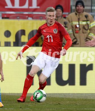 Fussball Laenderspiel. Oesterreich gegen Slowenien.Come together. Sport baut Bruecken.  Florian Kainz (Oesterreich). Klagenfurt, am 23.3.2018.
Foto: Kuess

---
pressefotos, pressefotografie, kuess, qs, qspictures, sport, bild, bilder, bilddatenbank