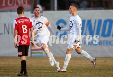 Fussball Kaerntner Liga. SAK gegen Spittal. Torjubel Jurinic Andrej (SAK). Klagenfurt, am 23.3.2018.
Foto: Kuess
---
pressefotos, pressefotografie, kuess, qs, qspictures, sport, bild, bilder, bilddatenbank