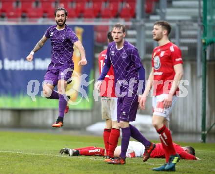 Fussball. Regionalliga. SK Austria Klagenfurt gegen Union Raiffeisen Gurten. Torjubel (SK Austria Klagenfurt). Klagenfurt, 31.3.2018.
Foto: Kuess
---
pressefotos, pressefotografie, kuess, qs, qspictures, sport, bild, bilder, bilddatenbank