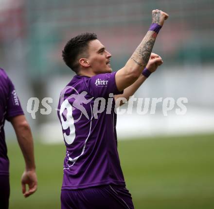 Fussball. Regionalliga. SK Austria Klagenfurt gegen Union Raiffeisen Gurten. Torjubel Tadej Zagar-Knez, (SK Austria Klagenfurt). Klagenfurt, 31.3.2018.
Foto: Kuess
---
pressefotos, pressefotografie, kuess, qs, qspictures, sport, bild, bilder, bilddatenbank