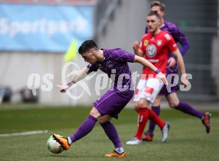 Fussball. Regionalliga. SK Austria Klagenfurt gegen Union Raiffeisen Gurten. Tadej Zagar-Knez (SK Austria Klagenfurt). Klagenfurt, 31.3.2018.
Foto: Kuess
---
pressefotos, pressefotografie, kuess, qs, qspictures, sport, bild, bilder, bilddatenbank