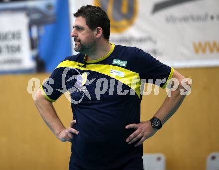 DenizBank AG Volley League Men. Volleyball. SK Posojilnica Aich/Dob gegen SG Union Raiffeisen Waldviertel.  Trainer Matjaz Hafner (Aich/Dob). Bleiburg, am 4.4.2018.
Foto: Kuess
---
pressefotos, pressefotografie, kuess, qs, qspictures, sport, bild, bilder, bilddatenbank