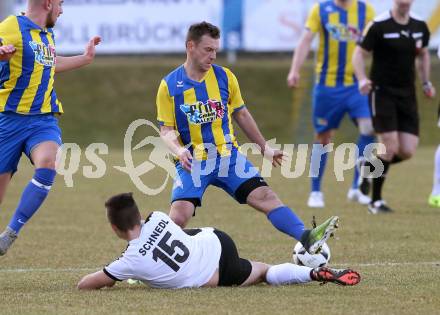 Fussball 2. Klasse A. Lurnfeld gegen Muehldorf. Boris Oroz, (Lurnfeld),   Luca Zedlacher  (Muehldorf). Moellbruecke, am 1.4.2018.
Foto: Kuess
---
pressefotos, pressefotografie, kuess, qs, qspictures, sport, bild, bilder, bilddatenbank