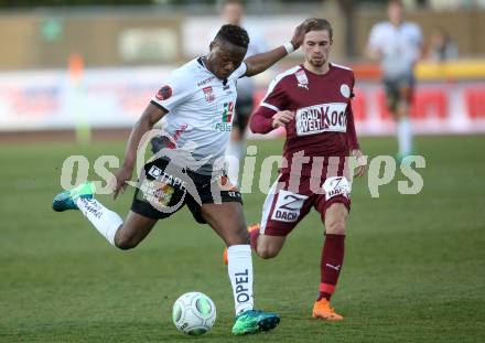 Fussball tipico Bundesliga. RZ Pellets WAC gegen Mattersburg. Issiaka Ouedraogo,  (WAC). Wolfsberg, am 7.4.2018.
Foto: Kuess

---
pressefotos, pressefotografie, kuess, qs, qspictures, sport, bild, bilder, bilddatenbank