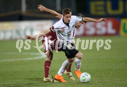 Fussball tipico Bundesliga. RZ Pellets WAC gegen Mattersburg. Sasa Jovanovic,  (WAC), Alejandro Velasco Farinas (Mattersburg). Wolfsberg, am 7.4.2018.
Foto: Kuess

---
pressefotos, pressefotografie, kuess, qs, qspictures, sport, bild, bilder, bilddatenbank