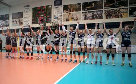 Volleyball. Bundesliga Frauen. Finale. SG Kelag Klagenfurt gegen UVC Holding Graz. Jubel (Klagenfurt). Klagenfurt, am 8.4.2018.
Foto: Kuess
---
pressefotos, pressefotografie, kuess, qs, qspictures, sport, bild, bilder, bilddatenbank