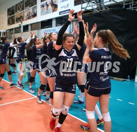Volleyball. Bundesliga Frauen. Finale. SG Kelag Klagenfurt gegen UVC Holding Graz. Jubel Sophie Wallner (Klagenfurt). Klagenfurt, am 8.4.2018.
Foto: Kuess
---
pressefotos, pressefotografie, kuess, qs, qspictures, sport, bild, bilder, bilddatenbank