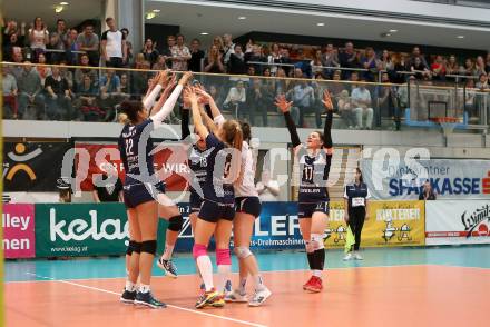 Volleyball. Bundesliga Frauen. Finale. SG Kelag Klagenfurt gegen UVC Holding Graz. Jubel (Klagenfurt). Klagenfurt, am 8.4.2018.
Foto: Kuess
---
pressefotos, pressefotografie, kuess, qs, qspictures, sport, bild, bilder, bilddatenbank