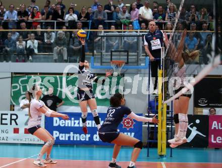 Volleyball. Bundesliga Frauen. Volley League Women. SG Kelag Klagenfurt gegen UVC Holding Graz. Sophie Wallner (Klagenfurt). Klagenfurt, am 14.4.2018.
Foto: Kuess
---
pressefotos, pressefotografie, kuess, qs, qspictures, sport, bild, bilder, bilddatenbank