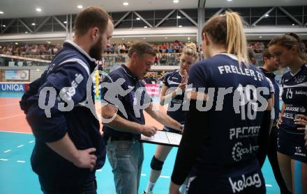 Volleyball. Bundesliga Frauen. Volley League Women. SG Kelag Klagenfurt gegen UVC Holding Graz.  Trainer Helmut Voggenberger (Klagenfurt). Klagenfurt, am 14.4.2018.
Foto: Kuess
---
pressefotos, pressefotografie, kuess, qs, qspictures, sport, bild, bilder, bilddatenbank