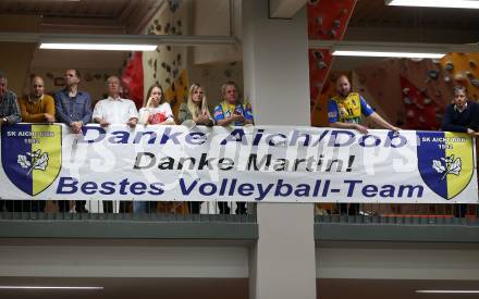 Volleyball Bundesliga Herren. DenitBank AG Volley League Men. SK Posojilnica Aich/Dob gegen SG Union Raiffeisen Waldviertel. Fans (Aich/Dob). Bleiburg, am 15.4.2018.
Foto: Kuess
---
pressefotos, pressefotografie, kuess, qs, qspictures, sport, bild, bilder, bilddatenbank