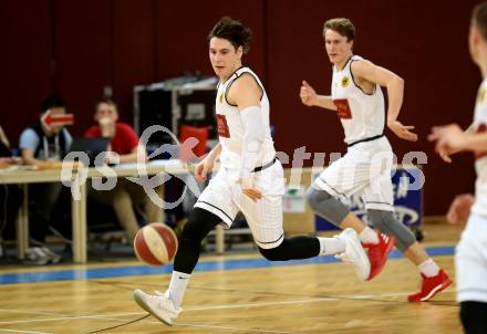 Basketball 2. Bundesliga. Playdown. 4. Runde. Woerthersee Piraten gegen Basket2000 Vienna Warriors. Andreas Kuttnig (Piraten). Klagenfurt, am 14.4.2018.
Foto: Kuess
---
pressefotos, pressefotografie, kuess, qs, qspictures, sport, bild, bilder, bilddatenbank