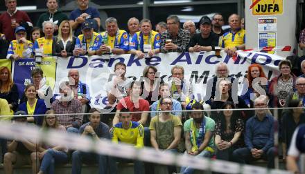 Volleyball Bundesliga Herren. DenitBank AG Volley League Men. SK Posojilnica Aich/Dob gegen SG Union Raiffeisen Waldviertel. Fans (Aich/Dob). Bleiburg, am 15.4.2018.
Foto: Kuess
---
pressefotos, pressefotografie, kuess, qs, qspictures, sport, bild, bilder, bilddatenbank