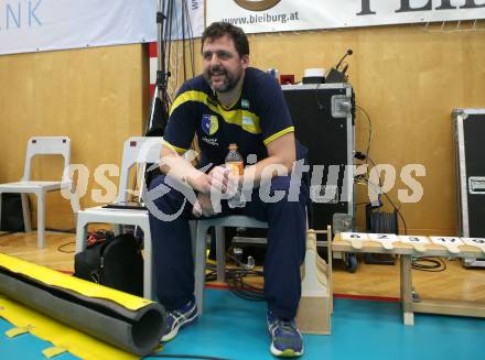 Volleyball Bundesliga Herren. DenitBank AG Volley League Men. SK Posojilnica Aich/Dob gegen SG Union Raiffeisen Waldviertel. Trainer Matjaz Hafner (Aich/Dob). Bleiburg, am 15.4.2018.
Foto: Kuess
---
pressefotos, pressefotografie, kuess, qs, qspictures, sport, bild, bilder, bilddatenbank