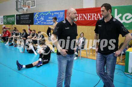 Volleyball Bundesliga Herren. DenitBank AG Volley League Men. SK Posojilnica Aich/Dob gegen SG Union Raiffeisen Waldviertel.  Trainer Zdenek Smejjkal (Waldviertel). Bleiburg, am 15.4.2018.
Foto: Kuess
---
pressefotos, pressefotografie, kuess, qs, qspictures, sport, bild, bilder, bilddatenbank