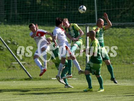 Fussball. Kaerntner Liga. Maria Saal gegen FC Lendorf. Christof Reichmann, Aldamir Araujo Da Silva Filho (Maria Saal), Joseph Rainer, Christian Huber,  Mario Nagy (Lendorf). Maria Saal, 21.4.2018.
Foto: Kuess
---
pressefotos, pressefotografie, kuess, qs, qspictures, sport, bild, bilder, bilddatenbank