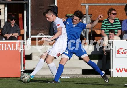 Fussball Kaerntner Liga. SAK gegen Annabichler SV. Alessandro Oraze,  (SAK), Aleksandar Medic (ASV). Welzenegg, am 20.4.2018.
Foto: Kuess
---
pressefotos, pressefotografie, kuess, qs, qspictures, sport, bild, bilder, bilddatenbank