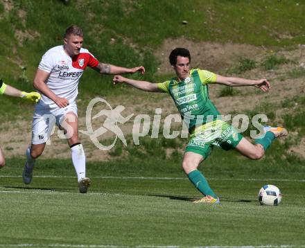 Fussball. Kaerntner Liga. Maria Saal gegen FC Lendorf. Kevin Puschl Schliefnig (Maria Saal), Christian Kautz (Lendorf). Maria Saal, 21.4.2018.
Foto: Kuess
---
pressefotos, pressefotografie, kuess, qs, qspictures, sport, bild, bilder, bilddatenbank