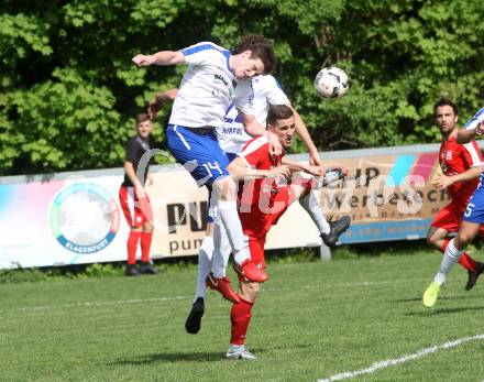 Fussball. Kaerntner Liga. KAC 1909 gegen Treibach. Robert Matic (KAC), Hanno Ulrich Wachernig (Treibach). Klagenfurt, 28.4.2018.
Foto: Kuess
---
pressefotos, pressefotografie, kuess, qs, qspictures, sport, bild, bilder, bilddatenbank