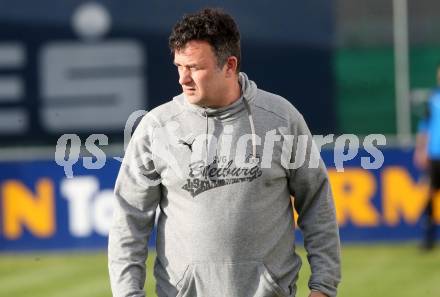 Fussball Kaerntner Liga. Bleiburg gegen Feldkirchen.  Trainer Mario Romac (Bleiburg). Bleiburg, am 28.4.2018.
Foto: Kuess
---
pressefotos, pressefotografie, kuess, qs, qspictures, sport, bild, bilder, bilddatenbank