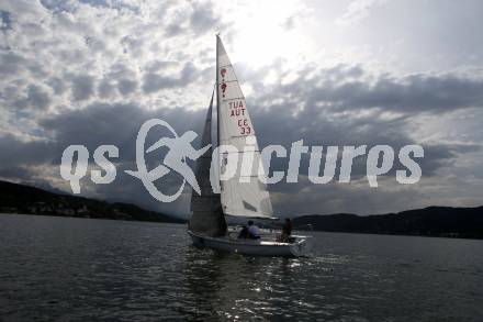 Seegeln. Europameisterschaft. Union Yachtclub Woerthersee.  Emanuel Mueller  Lara Vadlau (AUT, 33, Startnummer 15). Dellach, 2.5.2018.
Foto: Kuess
---
pressefotos, pressefotografie, kuess, qs, qspictures, sport, bild, bilder, bilddatenbank