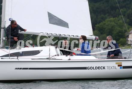 Segeln. Europameisterschaft 2018 Surprise. Andreas Oehlwein, , Rudi Koeller,  Martin Dittrich, Walter Passegger (AUT). Nr. 19. Dellach, am 5.5.2018.
Foto: Kuess
---
pressefotos, pressefotografie, kuess, qs, qspictures, sport, bild, bilder, bilddatenbank