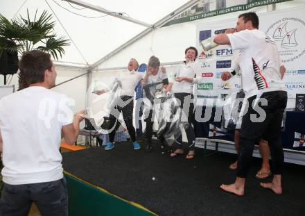 Segeln. Europameisterschaft 2018 Surprise. Europameister  (SUI). Dellach, am 5.5.2018.
Foto: Kuess
---
pressefotos, pressefotografie, kuess, qs, qspictures, sport, bild, bilder, bilddatenbank
