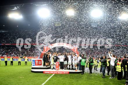 Fussball. Uniqa OEFB Cup Finale. SK Puntigamer Sturm Graz gegen FC Red Bull Salzburg. Jubel (Graz). Woerthersee Stadion Klagenfurt, 9.5.2018.
Foto: Kuess
---
pressefotos, pressefotografie, kuess, qs, qspictures, sport, bild, bilder, bilddatenbank