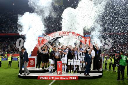 Fussball. Uniqa OEFB Cup Finale. SK Puntigamer Sturm Graz gegen FC Red Bull Salzburg. Jubel (Graz). Woerthersee Stadion Klagenfurt, 9.5.2018.
Foto: Kuess
---
pressefotos, pressefotografie, kuess, qs, qspictures, sport, bild, bilder, bilddatenbank