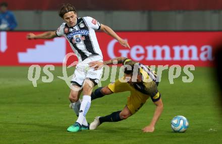 Fussball. Uniqa OEFB Cup Finale. SK Puntigamer Sturm Graz gegen FC Red Bull Salzburg. Stefan Hierlaender, (Graz), Patrick Farkas (Salzburg). Woerthersee Stadion Klagenfurt, 9.5.2018.
Foto: Kuess
---
pressefotos, pressefotografie, kuess, qs, qspictures, sport, bild, bilder, bilddatenbank
