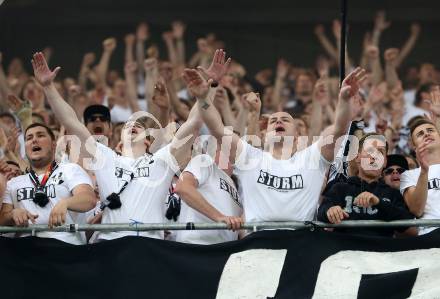 Fussball. Uniqa OEFB Cup Finale. SK Puntigamer Sturm Graz gegen FC Red Bull Salzburg. Fans. Woerthersee Stadion Klagenfurt, 9.5.2018.
Foto: Kuess
---
pressefotos, pressefotografie, kuess, qs, qspictures, sport, bild, bilder, bilddatenbank