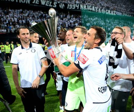 Fussball. Uniqa OEFB Cup Finale. SK Puntigamer Sturm Graz gegen FC Red Bull Salzburg. Jubel Thomas Schrammel (Graz). Woerthersee Stadion Klagenfurt, 9.5.2018.
Foto: Kuess
---
pressefotos, pressefotografie, kuess, qs, qspictures, sport, bild, bilder, bilddatenbank