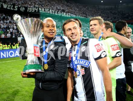 Fussball. Uniqa OEFB Cup Finale. SK Puntigamer Sturm Graz gegen FC Red Bull Salzburg. Jubel (Graz). Woerthersee Stadion Klagenfurt, 9.5.2018.
Foto: Kuess
---
pressefotos, pressefotografie, kuess, qs, qspictures, sport, bild, bilder, bilddatenbank