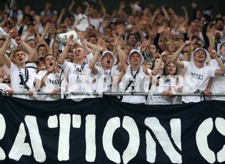 Fussball. Uniqa OEFB Cup Finale. SK Puntigamer Sturm Graz gegen FC Red Bull Salzburg. Fans. Woerthersee Stadion Klagenfurt, 9.5.2018.
Foto: Kuess
---
pressefotos, pressefotografie, kuess, qs, qspictures, sport, bild, bilder, bilddatenbank