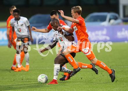 Fussball tipico Bundesliga. RZ Pellets WAC gegen FK Austria Wien. Orgill Dever Akeem (WAC), Thomas Salamon, Alexandar Borkovic (Wien). Wolfsberg, am 15.5.2018.
Foto: Kuess

---
pressefotos, pressefotografie, kuess, qs, qspictures, sport, bild, bilder, bilddatenbank
