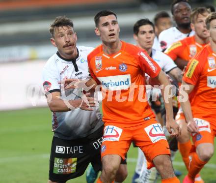 Fussball tipico Bundesliga. RZ Pellets WAC gegen FK Austria Wien.  Christopher Wernitznig (WAC), Alexandar Borkovic (Wien). Wolfsberg, am 15.5.2018.
Foto: Kuess

---
pressefotos, pressefotografie, kuess, qs, qspictures, sport, bild, bilder, bilddatenbank