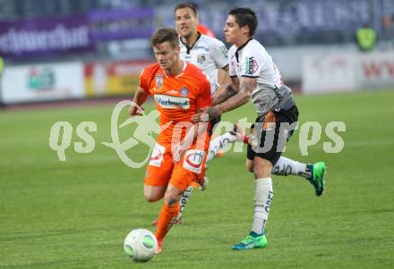 Fussball tipico Bundesliga. RZ Pellets WAC gegen FK Austria Wien. Dominik Frieser (WAC), Alexander Frank (Wien). Wolfsberg, am 15.5.2018.
Foto: Kuess

---
pressefotos, pressefotografie, kuess, qs, qspictures, sport, bild, bilder, bilddatenbank