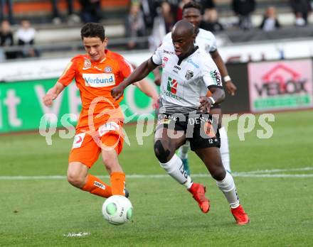 Fussball tipico Bundesliga. RZ Pellets WAC gegen FK Austria Wien.  Orgill Dever Akeem,  (WAC), Vesel Demaku (Wien). Wolfsberg, am 15.5.2018.
Foto: Kuess

---
pressefotos, pressefotografie, kuess, qs, qspictures, sport, bild, bilder, bilddatenbank